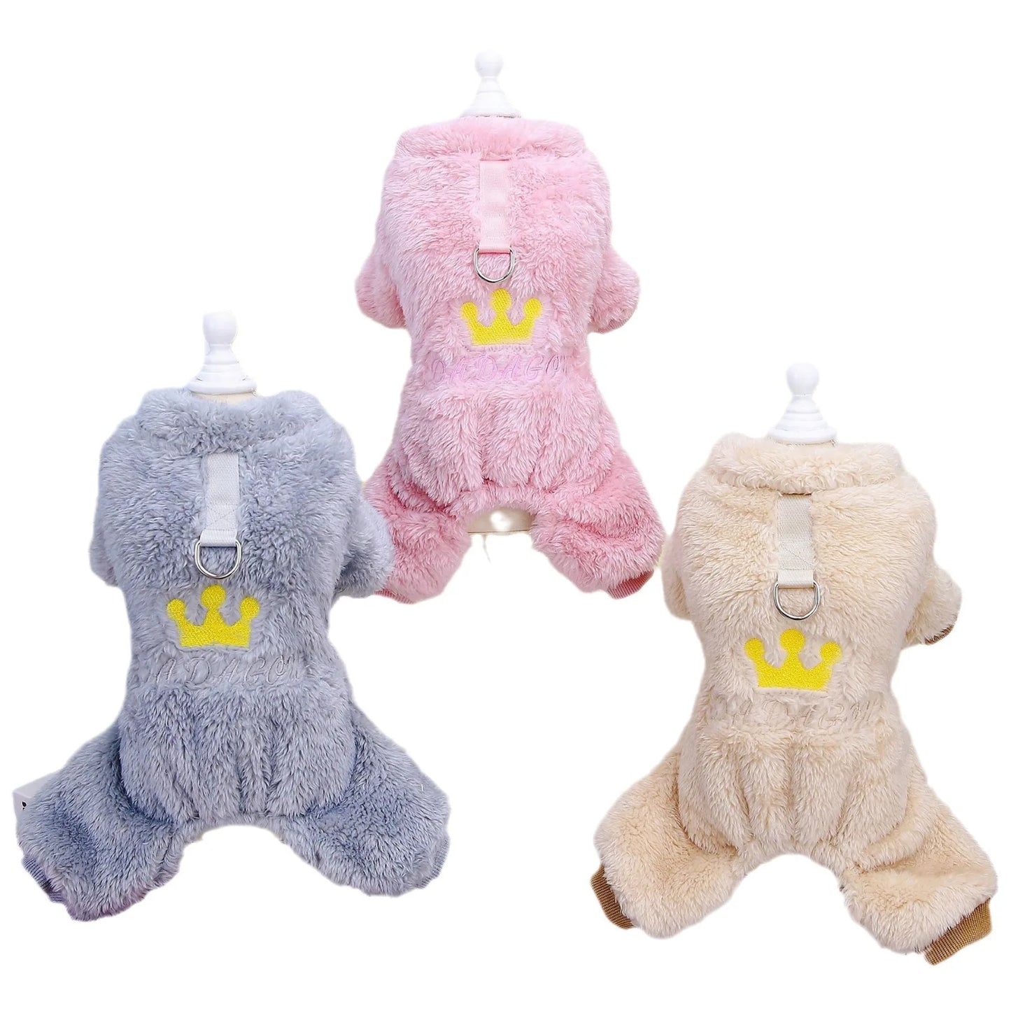 Autumn and winter pet dog four-legged plush clothes