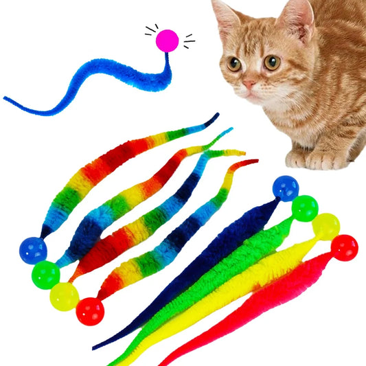 3Pcs/Set Pet Toy Caterpillar Elastic Ball.