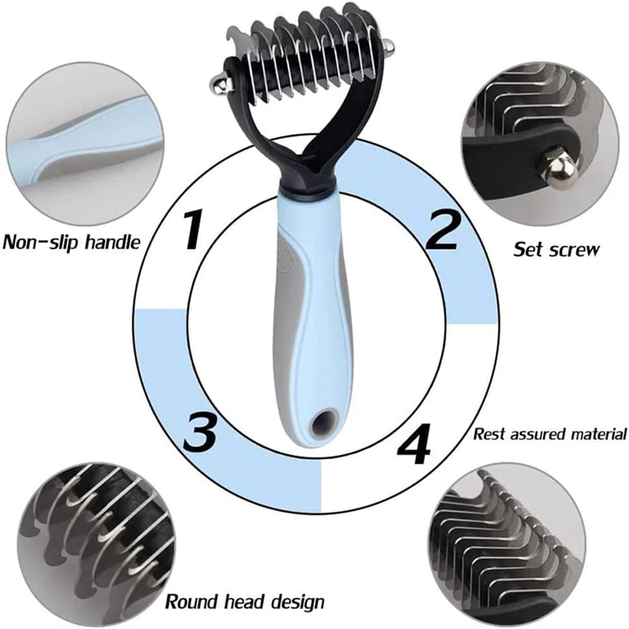 Dog Cat Dematting and Deshedding Brush