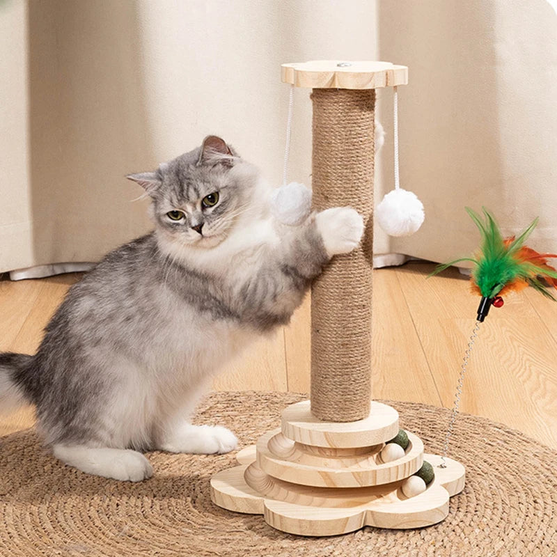 Pet Cat Toy Solid Wood