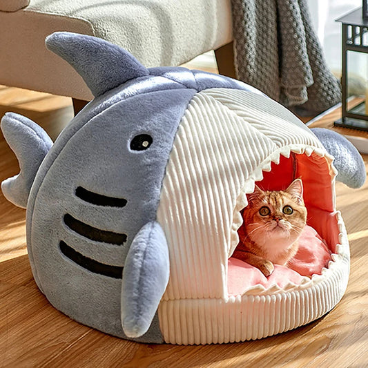 Warm Cat Beds Cartoon Shark