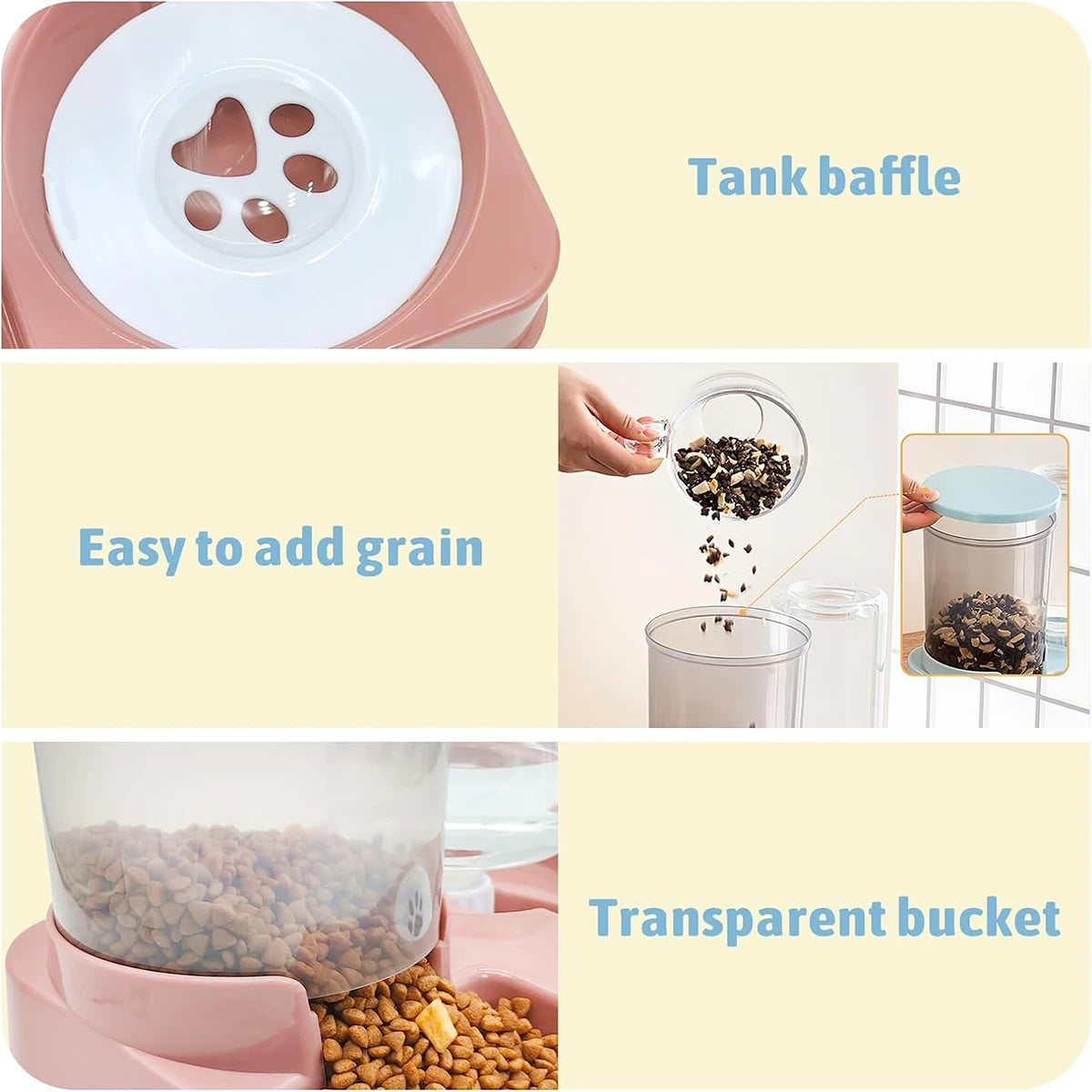 Automatic Cat Feeder Water Dispenser Set.