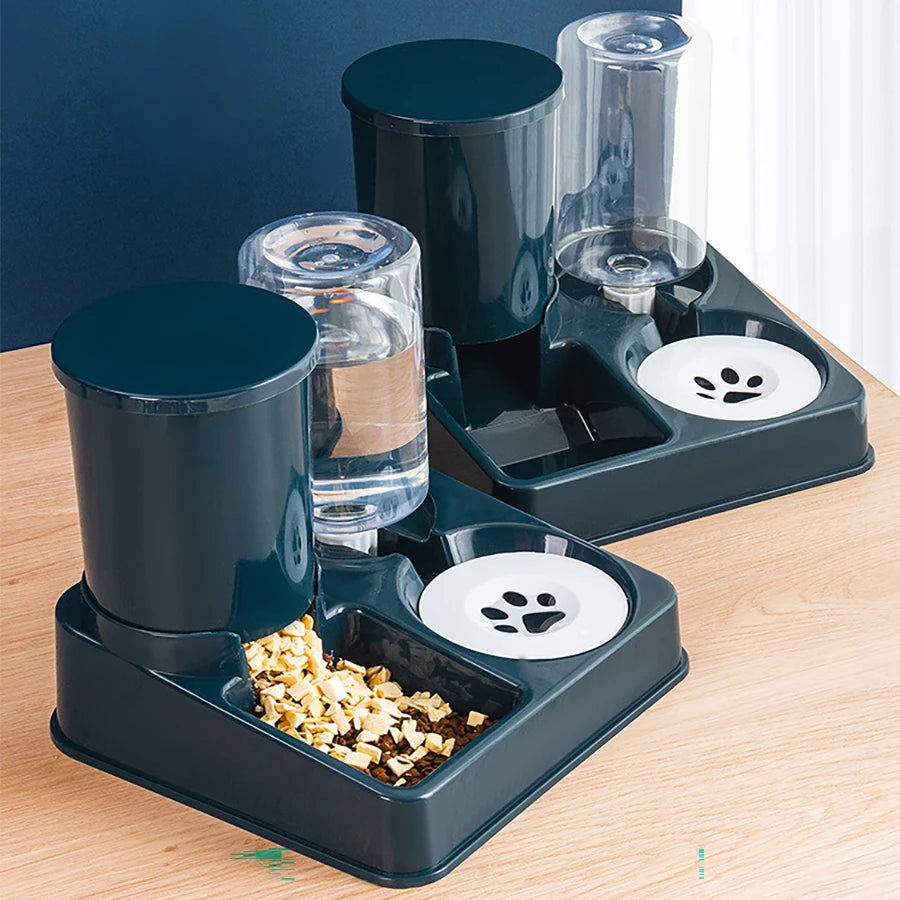 Automatic Cat Feeder Water Dispenser Set.