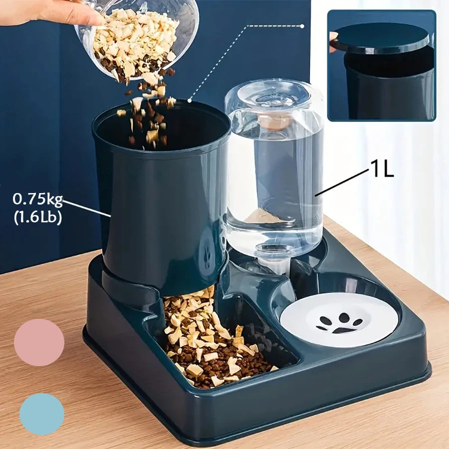 Automatic Cat Feeder Water Dispenser Set.