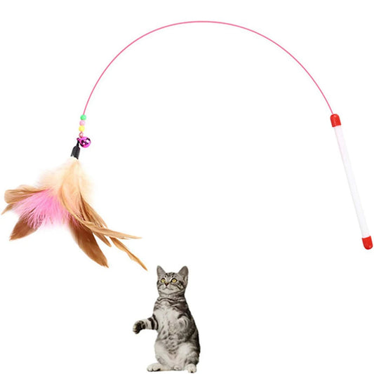 Kitten Wand Toys with Beads Bells