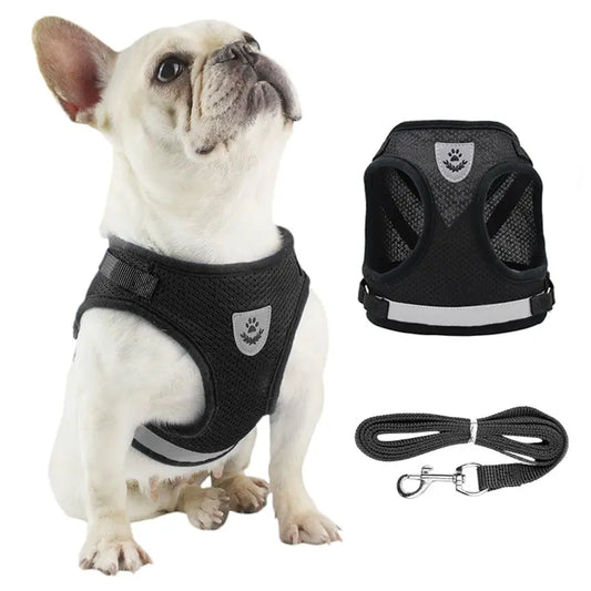 Pet Leash Undershirt Harnesses Mesh Breathable